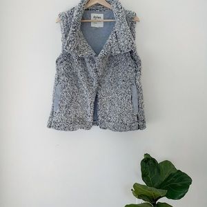 Gray Teddy Snap Dylan Vest